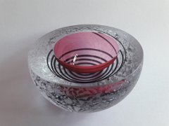 vortex bowl - gold ruby diameter 12cm